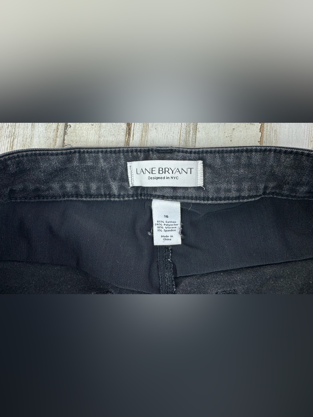 Lane Bryant Womens Jeans 16 (36x28) Black Skinny Leg Mid Rise Denim - Picture 4 of 12